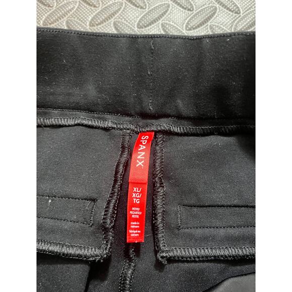 Spanx The Perfect Pant Slim Straight XL Petite Ponte Stretch Black 20254Q - Picture 3 of 8